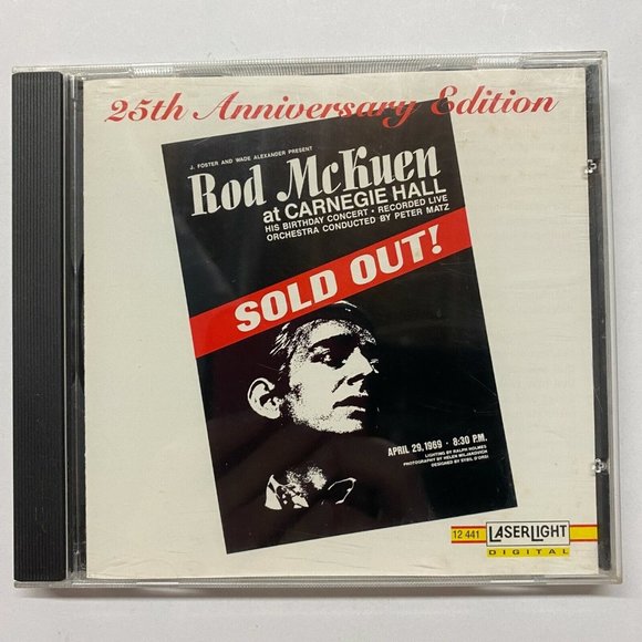 Rod McKuen In Concert At Carnegie Hall [25th Anniversary Edition] (CD, 1994) - Picture 1 of 3